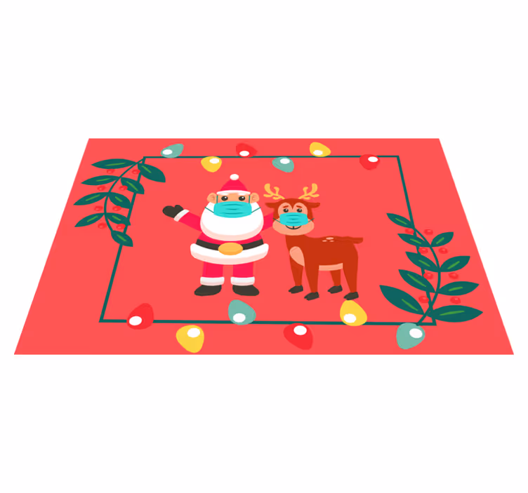 Individual para mesa navideño santa y trineo - TenVinilo