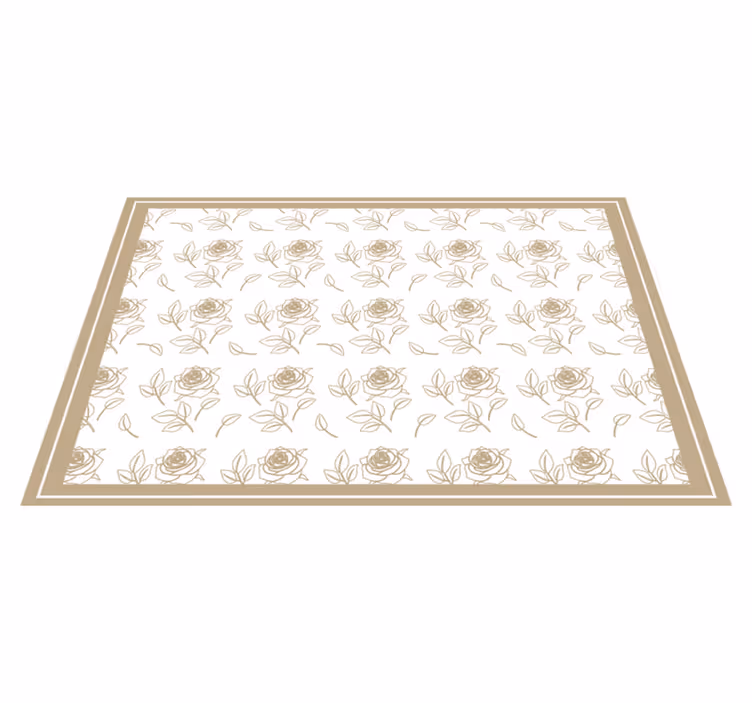 Individual para mesa original borde de patrón floral - TenVinilo