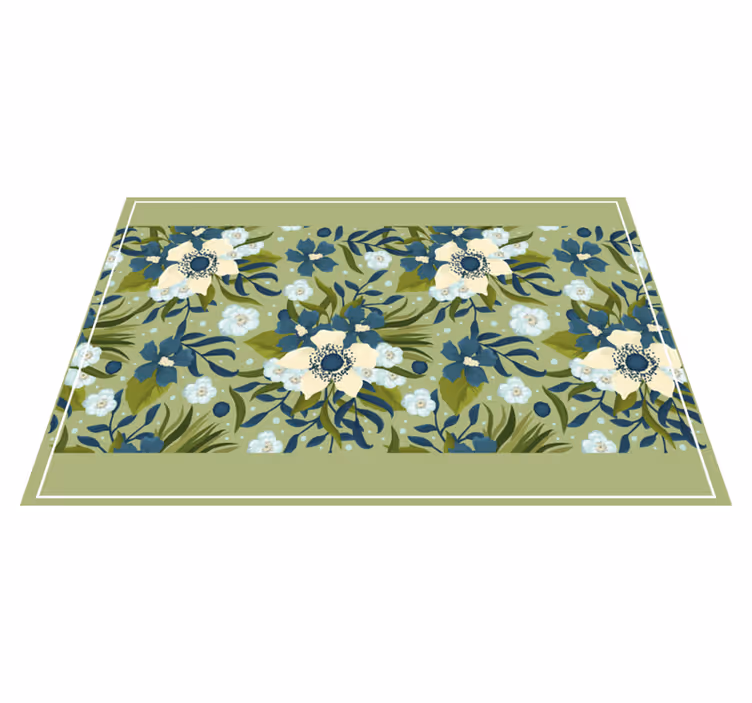 Individual para mesa patrón fondo floral - TenVinilo