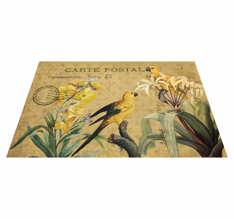 Individual para mesa original postal floral vintage - TenVinilo