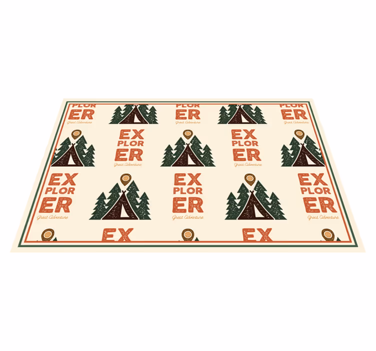Individual para mesa original patrón aventura explorador - TenVinilo