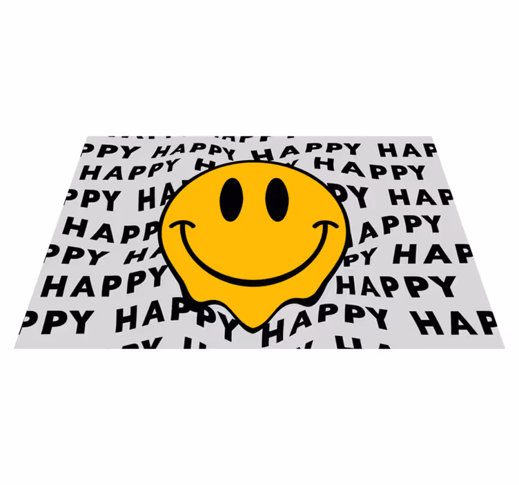Individual para mesa frases cara sonriente feliz - TenVinilo