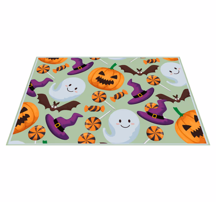 Mantel individual Halloween Fantasmas de dibujos animados y con p - TenVinilo