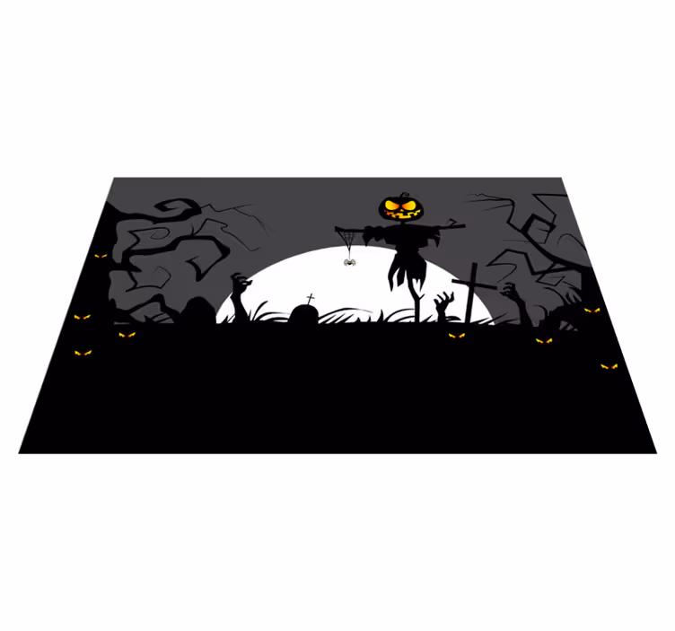 Individual para mesa halloween espantapájaros calabaza - TenVinilo