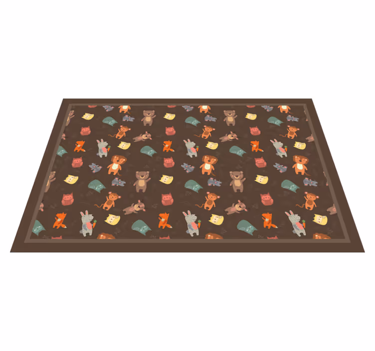 Individual para mesa infantil patrón de animales - TenVinilo