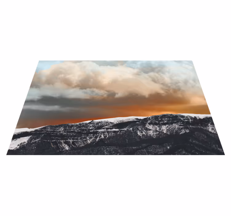 Individual para mesa patrón atardecer en la montaña - TenVinilo