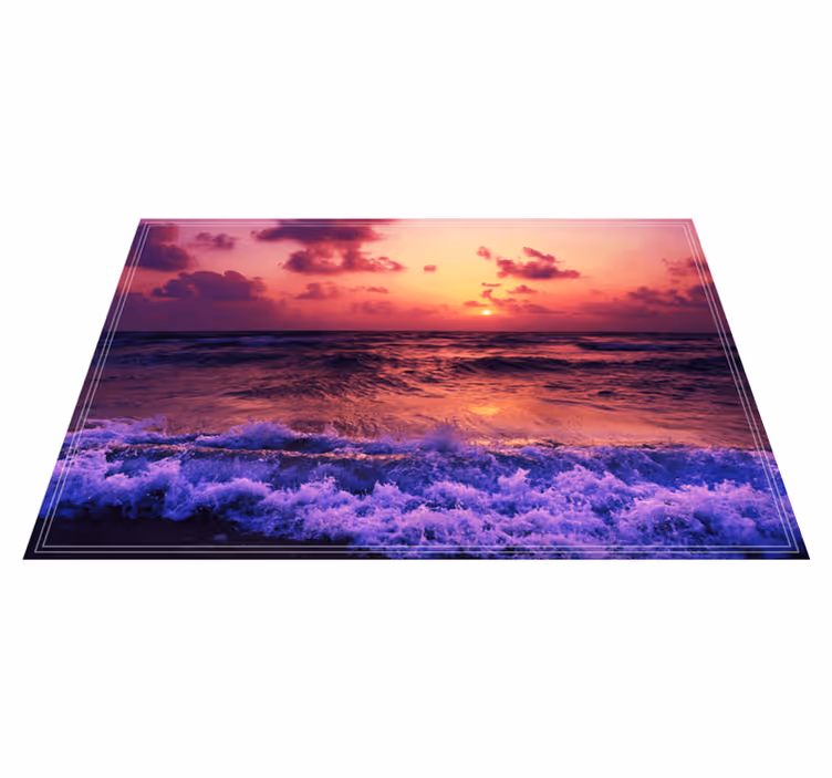 Individual para mesa original escena de océano al atardecer - TenVinilo