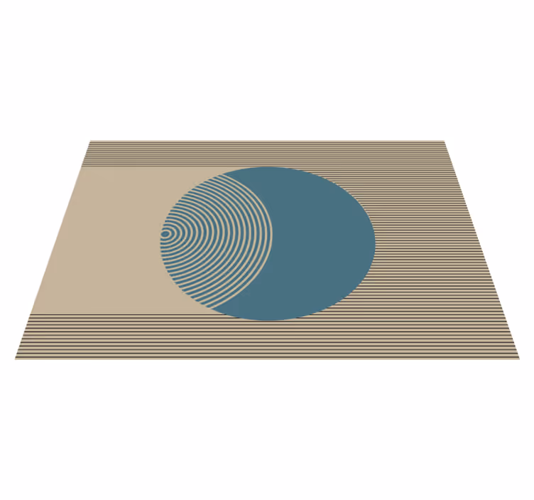 Individual mesa moderno motivo circular geométrico - TenVinilo