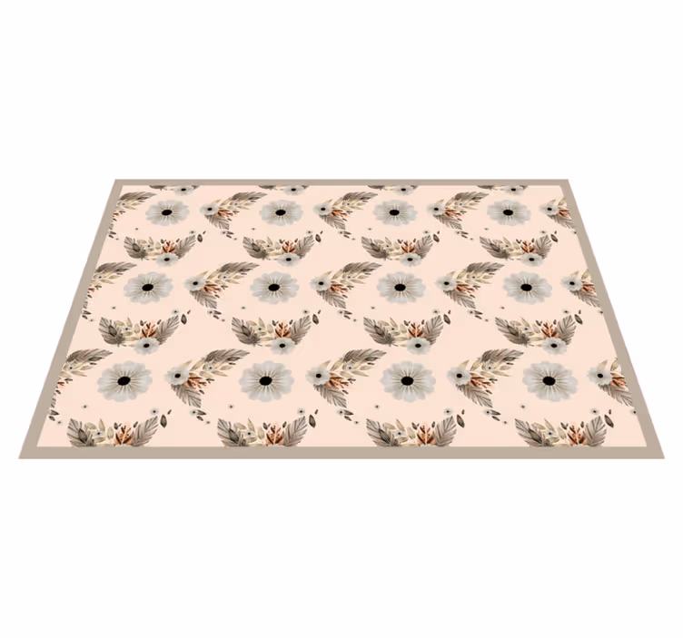 Individual para mesa original hoja floral motivacional - TenVinilo
