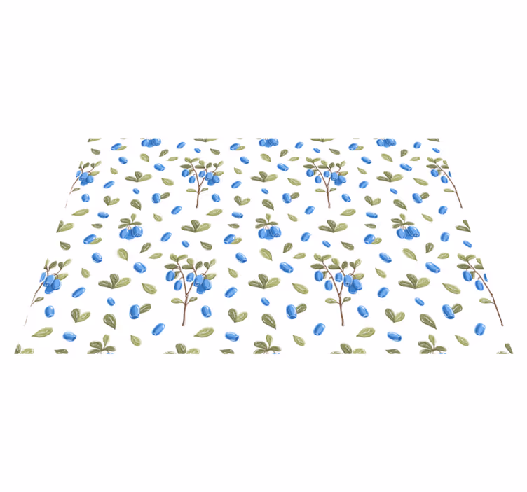 Individual para mesa patrón botánico azul - TenVinilo