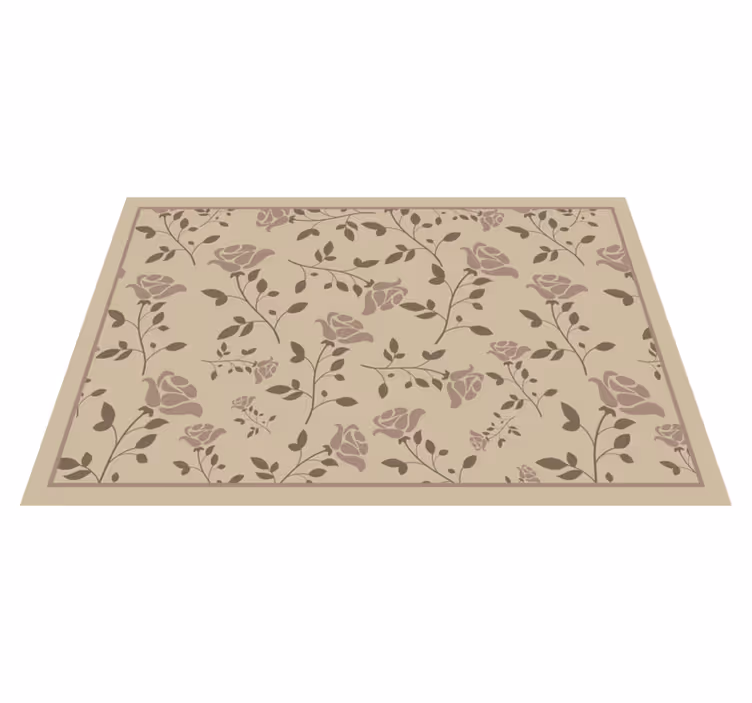 Individual para mesa patrón botánico floral - TenVinilo
