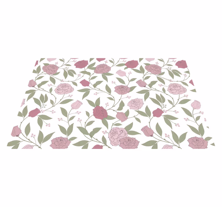 Individual para mesa original patrón floral elegante - TenVinilo