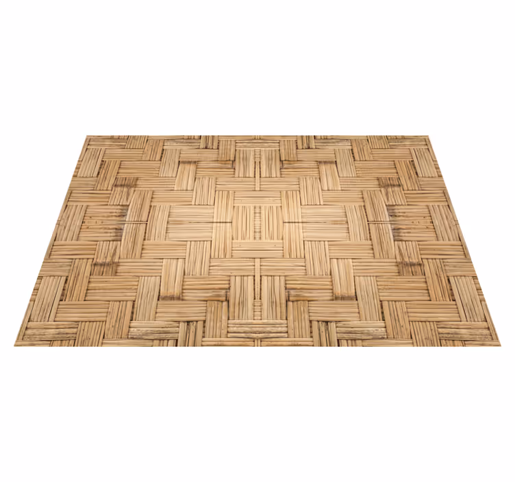 Individual para mesa patrón superficie de bambú tejido - TenVinilo