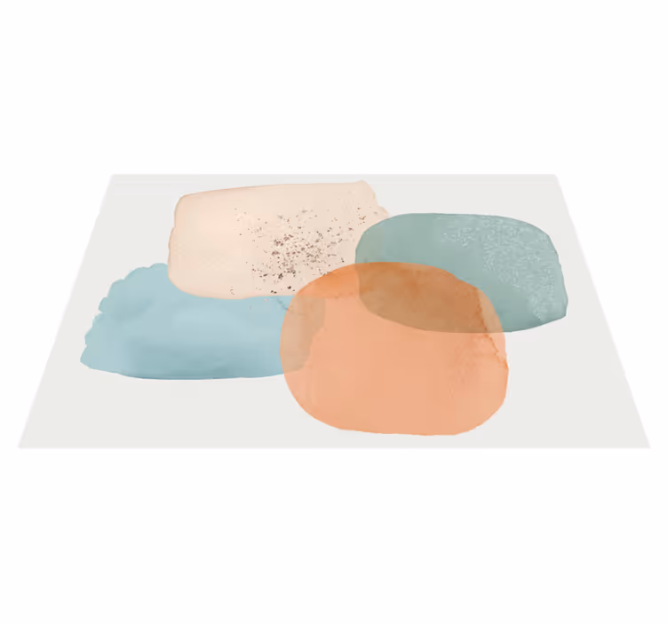 Individual para mesa patrón formas de colores apagados - TenVinilo