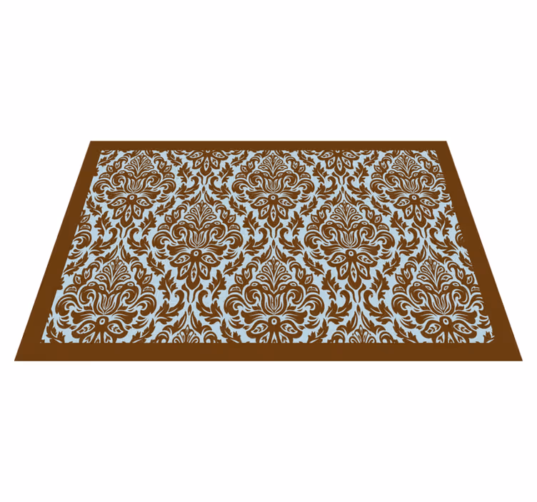 Individual para mesa patrón emblema floral intrincado - TenVinilo