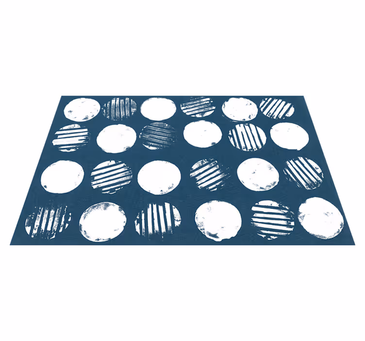 Individual para mesa patrón círculos geométricos - TenVinilo