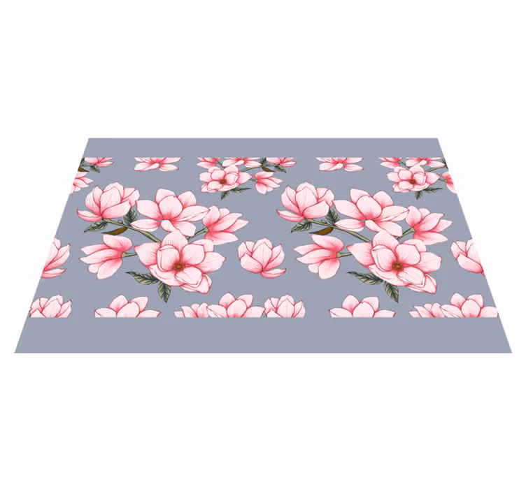Individual para mesa original patrón floral magnolia rosa - TenVinilo