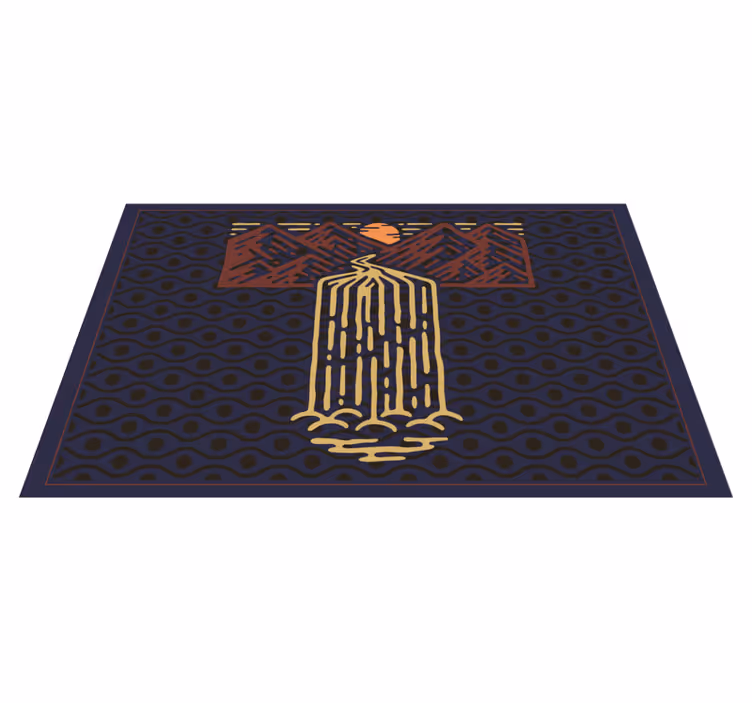 Individual para mesa original escena de cascada montañosa - TenVinilo