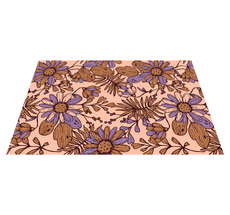 Individual para mesa original superficie floral inspirada - TenVinilo