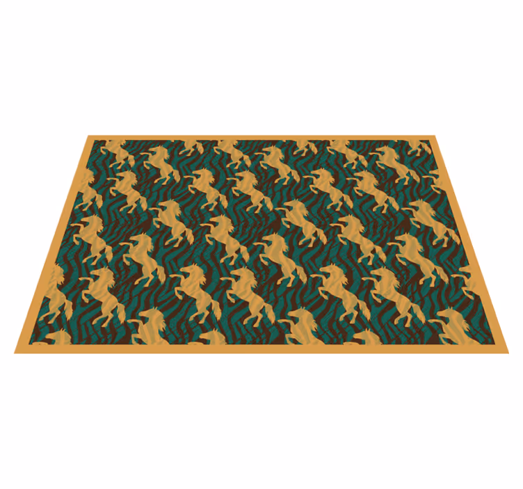 Individual para mesa original patrón de unicornios bold - TenVinilo
