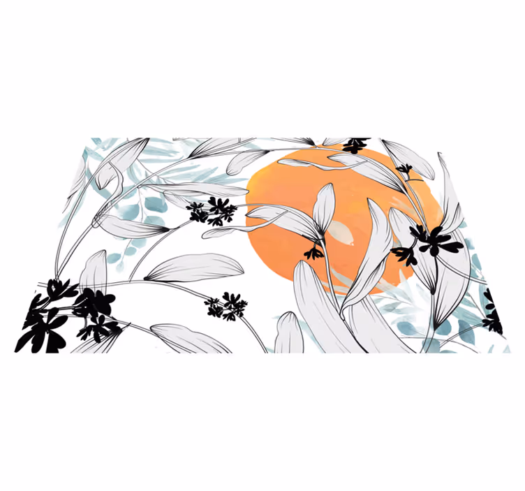 Individual mesa moderno acento floral inspirado - TenVinilo