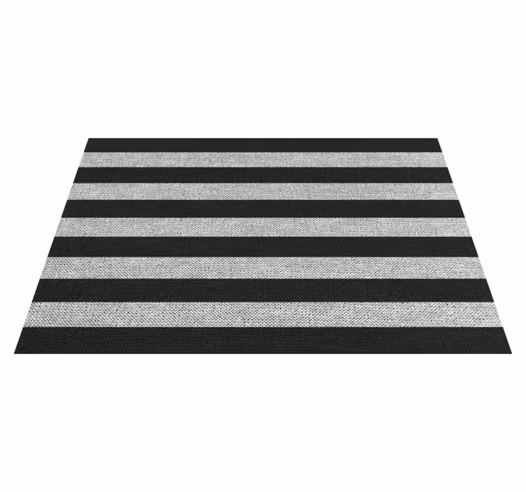 Individual mesa moderno alfombra de cocina rayada - TenVinilo
