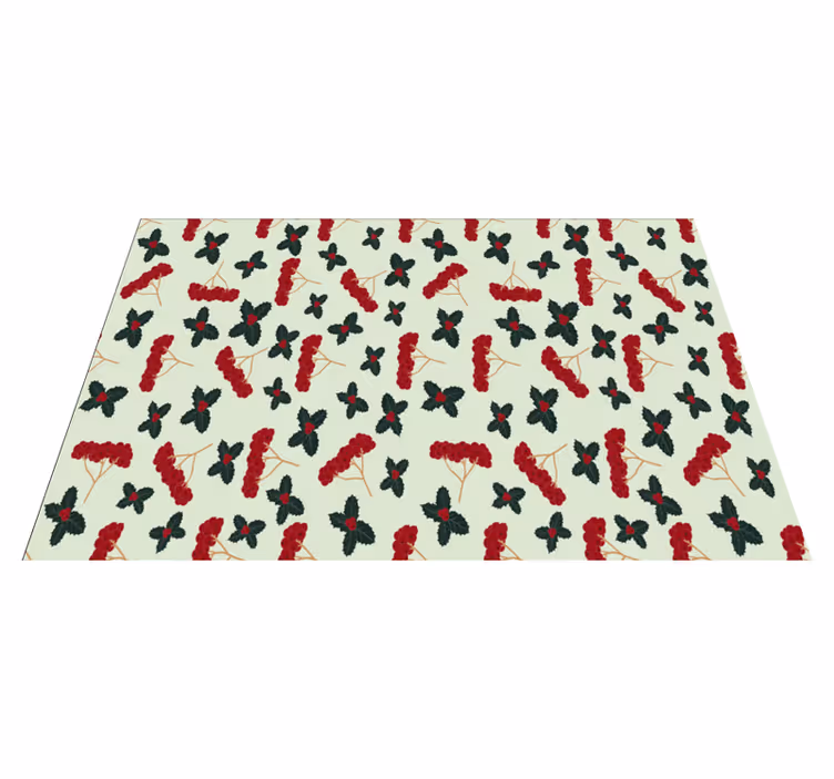 Individual para mesa navideño elementos de bayas - TenVinilo