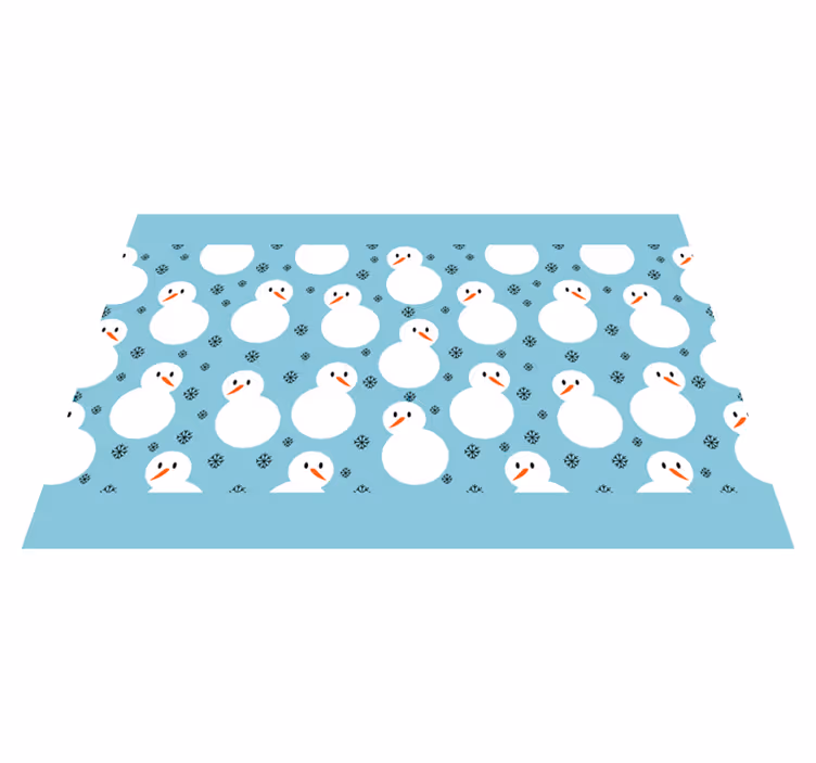 Individual para mesa navideño patrón de muñeco de nieve - TenVinilo