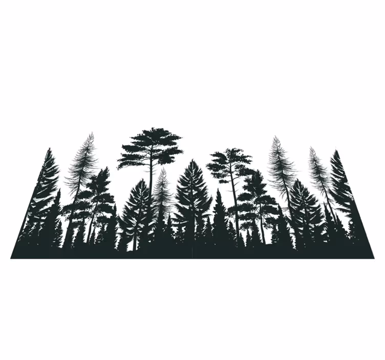 Individual para mesa patrón silueta bosque - TenVinilo
