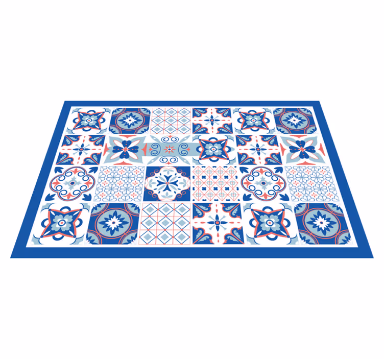 Individual para mesa patrón azulejos intrincados - TenVinilo