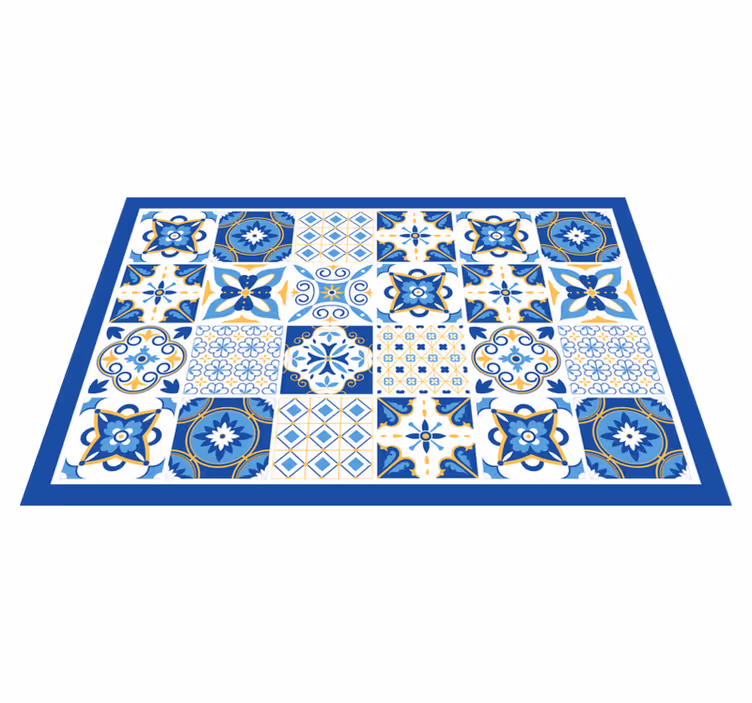 Individual para mesa original patrón de azulejos clásico - TenVinilo