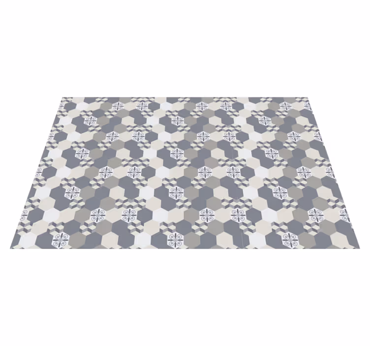 Individual para mesa patrón hexágonos geométricos - TenVinilo