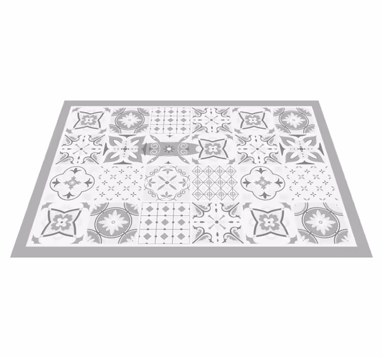 Individual para mesa patrón diseños monocromáticos elegantes - TenVinilo