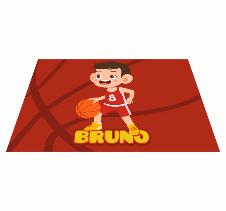 Individual para mesa infantil jugador de baloncesto alegre - TenVinilo