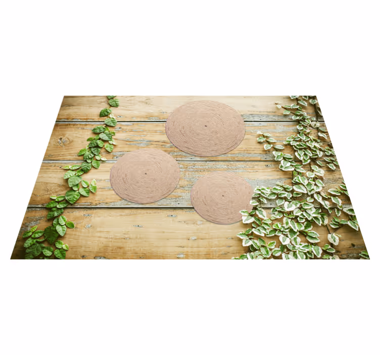 Individual mesa moderno juego de posavasos natural - TenVinilo