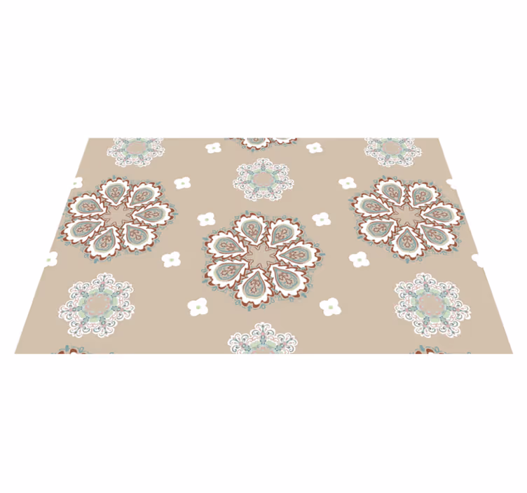 Individual para mesa patrón flores elegantes - TenVinilo