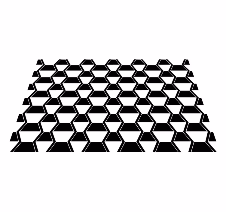 Individual para mesa patrón hexagonal estilizado - TenVinilo