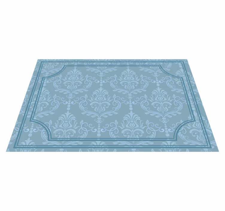 Individual para mesa elegante barroco floral azul - TenVinilo