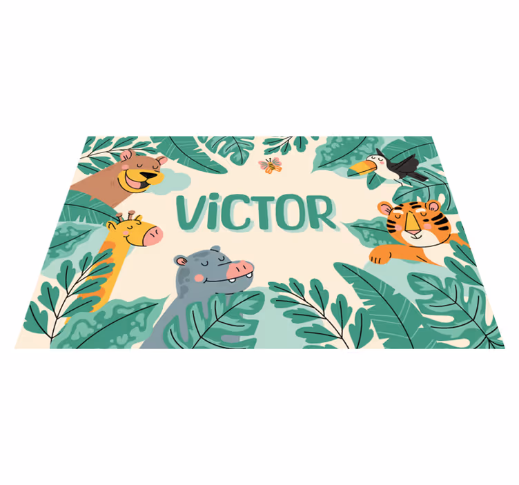 Mantel individual personalizable animales de la selva - TenVinilo