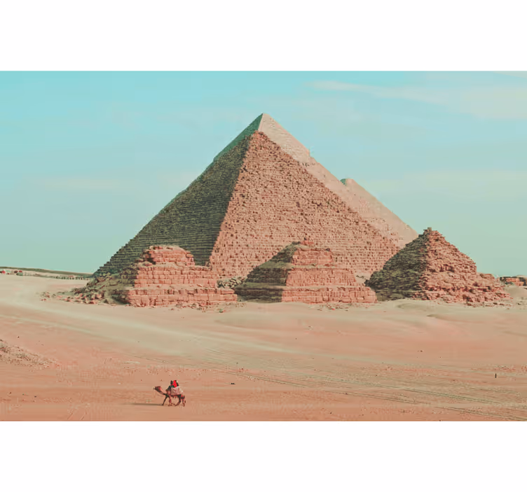 Mural de desierto fotografía estética de pirámides - TenVinilo