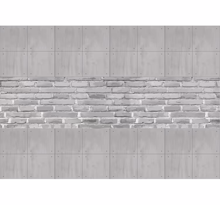Papel mural gris paneles de hormigón - TenVinilo
