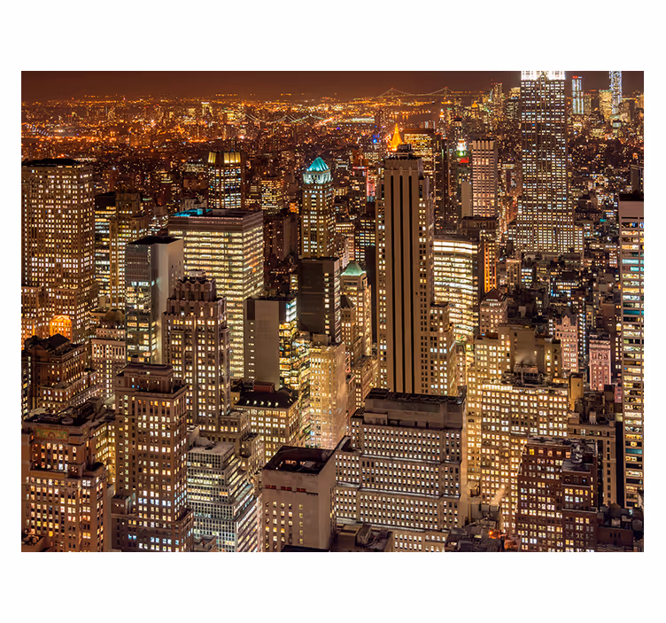 Fotomural Nueva York vistas de noche - TenVinilo