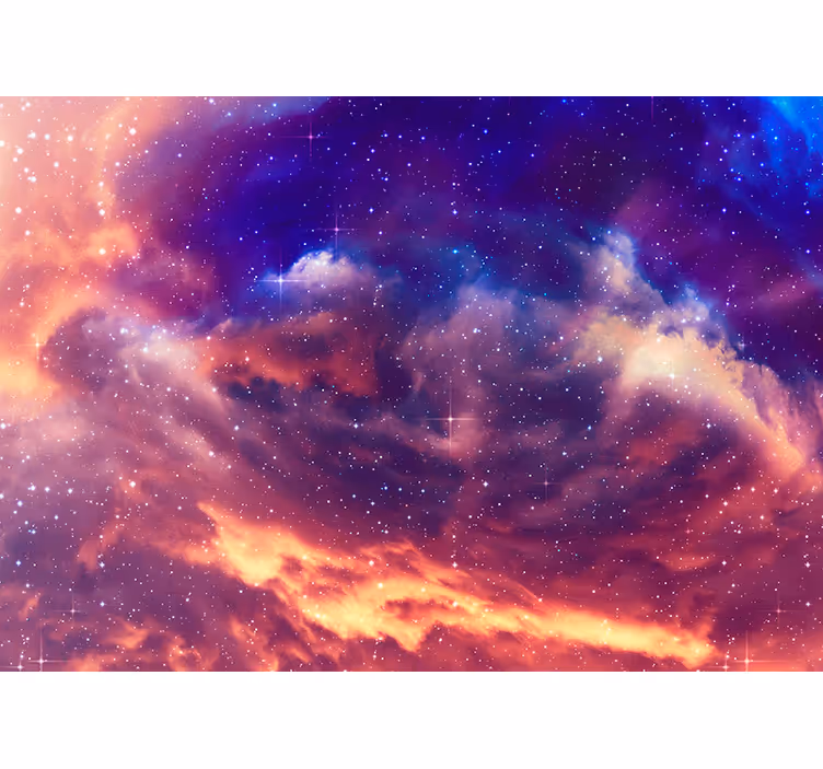 Fotomural 3D profundidad cielo nocturno - TenVinilo
