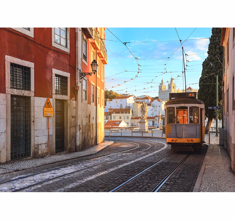Fotomural de la calle de Lisboa - TenVinilo
