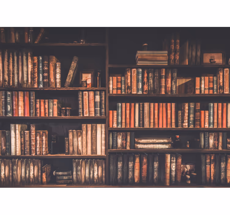 Fotomural retro Estante para libros - TenVinilo