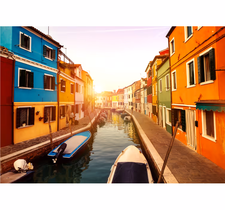 Fotomural 3D Calle de burano - TenVinilo