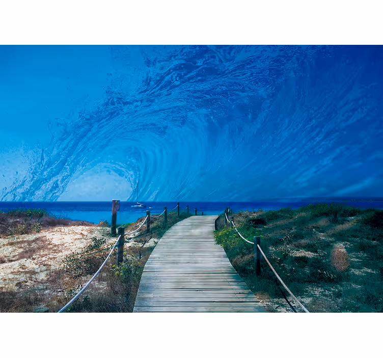 Mural para salón Camino al oceano - TenVinilo