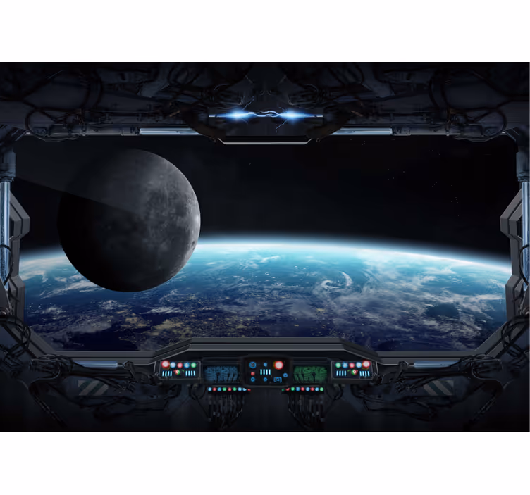 Mural del espacio perspectiva cósmica - TenVinilo