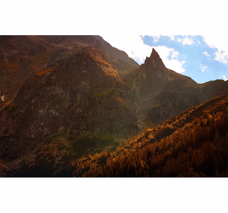 Mural de paisajes picos de montañas grandiosas - TenVinilo