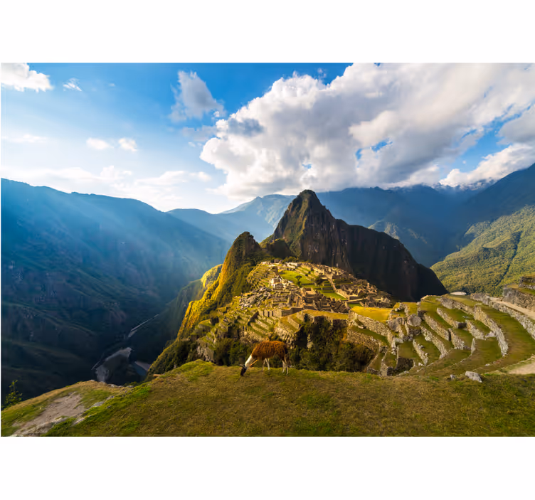 Mural de paisajes machu picchu panorama - TenVinilo
